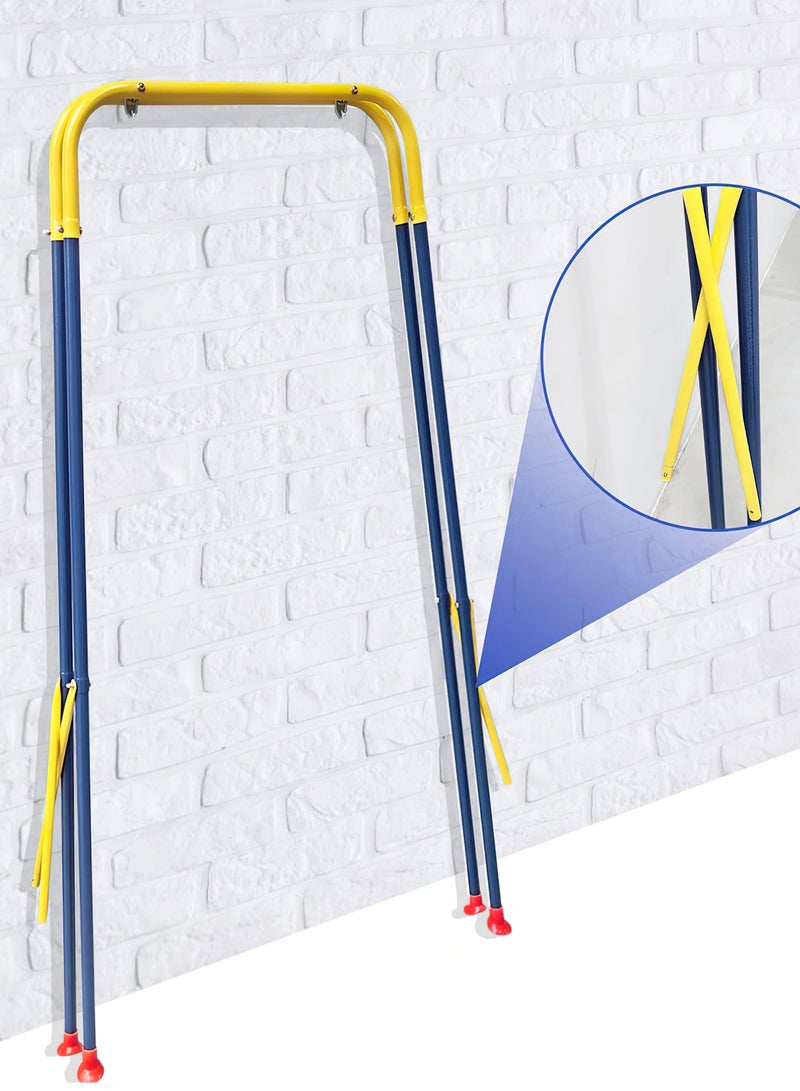 Funz 3-in-1 Toddler Swing Set with Frame Indoor & Outdoor Baby Swing with Foldable Metal Stand Kids Swing Set for Backyard, Easy to Assemble & Store, Light Blue - Image 3