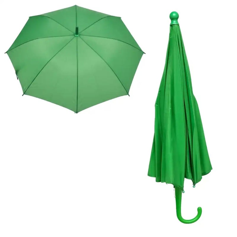 Easy Folding UAE National Day Plain Portable Umbrella For Kids- Green