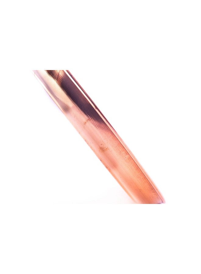 ROLIMOLI Pure Copper Thali Tray Plate, Serving Tea Coffee, Home Décor, Tableware, 7 inch - Image 3