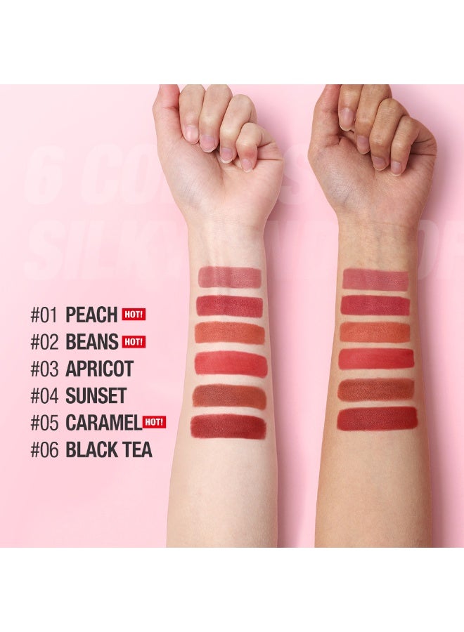 OTWOO O.TWO.O Creamy Matte Crayon Lipstick – Smooth, Long-Lasting Matte Finish (#6, BLACK TEA) - Image 2