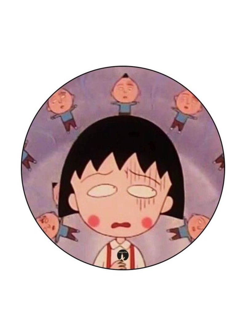 RKN The Anime Chibi Maruko Chan Printed Fridge Magnet  Purple/Black - Image 1