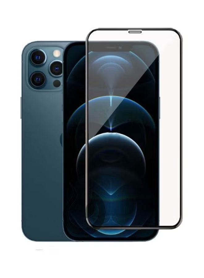 Tempered Glass Screen Protector For iPhone 12 Pro Max Black  - Image 1