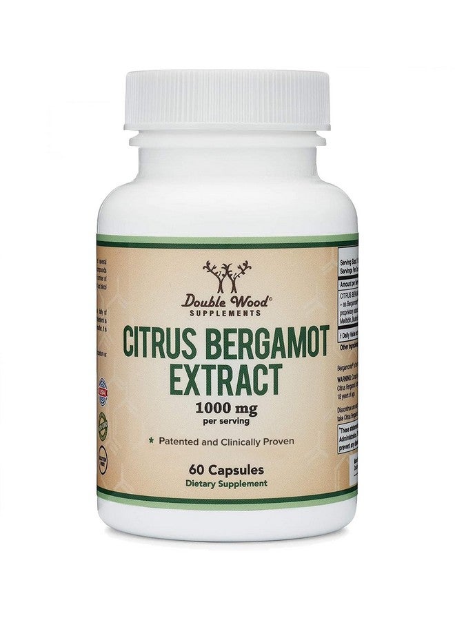 Citrus Bergamot Supplement - Only Patented, Clinically Proven Bergamot Extract - 1,000mg Servings (Sourced from Italy) (60 Capsules) by Double Wood