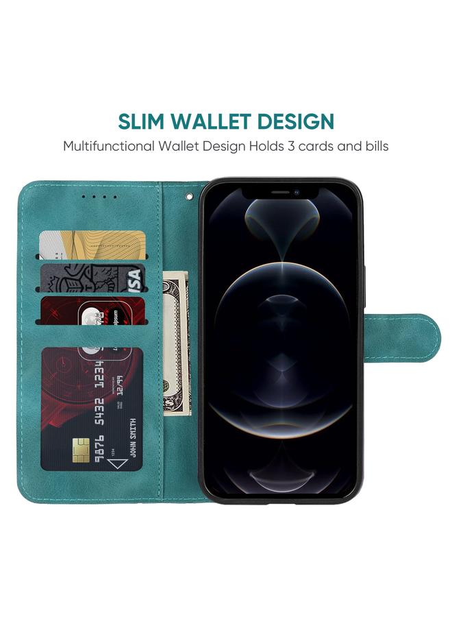 زبون جراب هاتف جلدي بخطوط هندسية لهاتف iPhone 12 / 12 Pro - Image 3