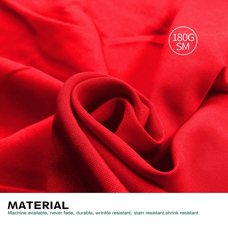 Surmente Red Tablecloth 60 x 102-inch Rectangular Christmas Table Cloth for Weddings  Banquets  or Restaurants - Image 3