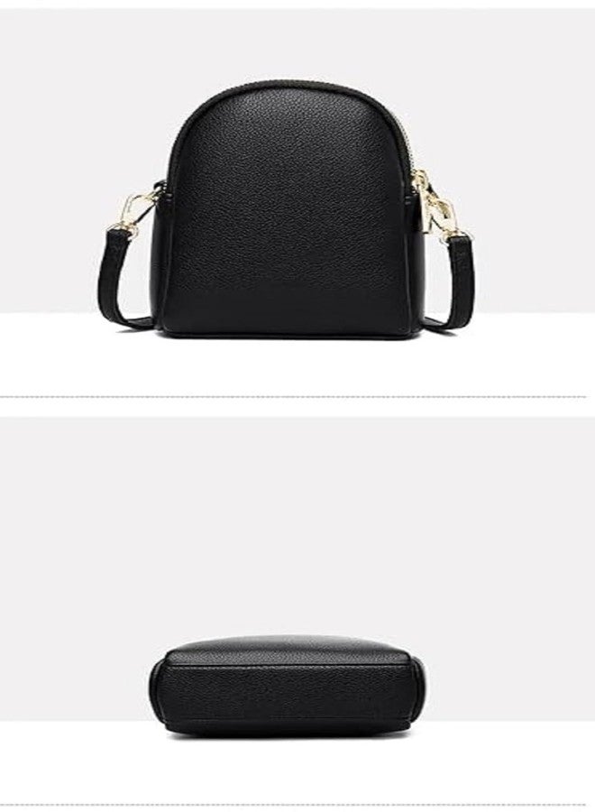 Aepigo Small Crossbody Bags for Women Mini Cell Phone Purses with Crossbody Strap Phone Wallet Shoulder Bag PU Leather Black - Image 4