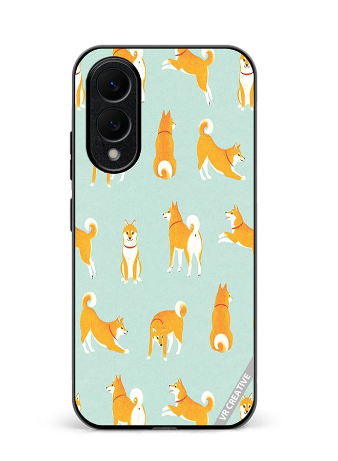VR CREATIVE Protective Case Cover For Samsung Galaxy S25 Edge Shib Inu Design Multicolour