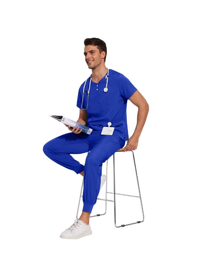 NIBEMINENT Scrubs Nursing Accessories Medical Surgical Gowns Doctor Nurse Special Scrub Men Solid Color Work Wear Spa Unifroms Women Unisex - Image 1
