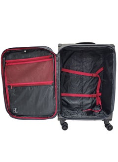 Track Lightweight Soft Shell Luggage Set of 3 Expandable Suitcase - Trolley Bags for Travel with 4 Double Wheels & TSA Lock  - Image 5