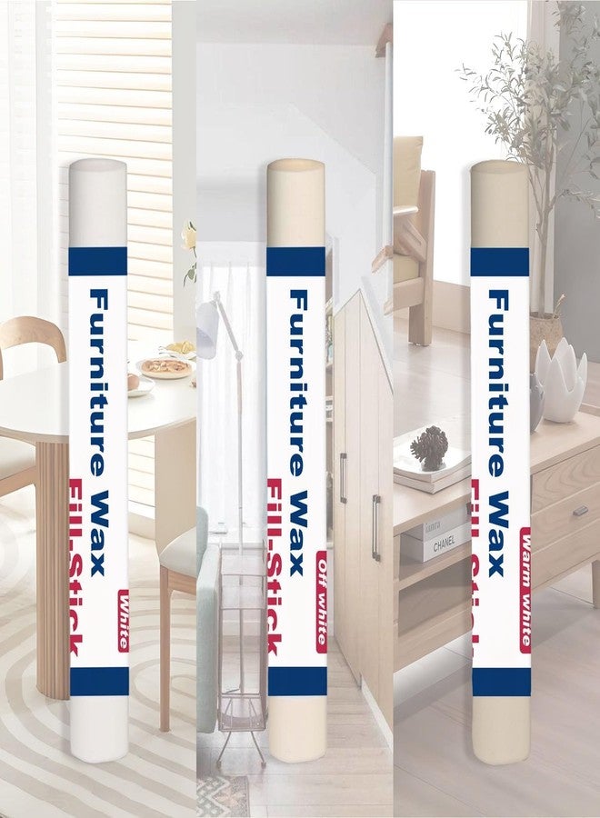 Kenbry Wood Filler Sticks 3 Colors White Wax Putty Stick, Wood Repair Kit for Scratches, Crack, Scuffs, Gouges on Wood Funiture, Floors, Cabinets, Tables, and Doors-Rub Briskly Repair - Image 5