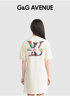 G&G AVENUE Women's Office Business Women's Dress Short sleeved Dress Women's Design Street Dress Maldives Printed Pattern Women's Mini Dress Loose Casual Classic Sports Front Button  - Image 1