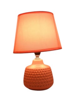 BABAZAM Bedside Table Night Lamp with Fabric Hood for Bedroom Offices Study & Living Room Pink  - Image 2