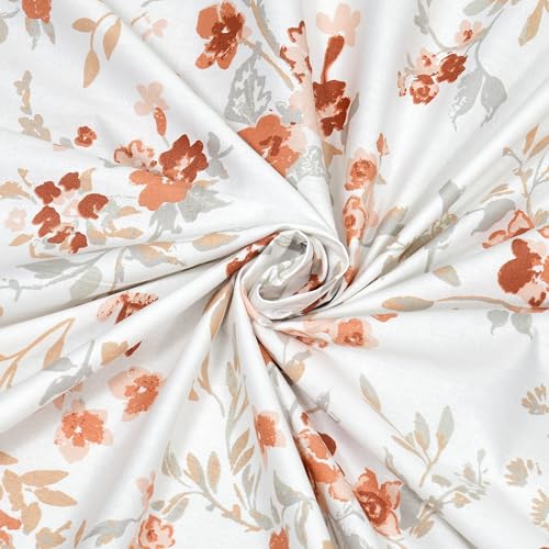 Plumora 100% Cotton Bed Sheet for Queen Size Bed, 1 Bed Sheet (90x100 Inches) with 2 Pillow Covers, Premium 240 TC Bedsheet for Double Bed (Cherry Blossom, Queen) - Image 3