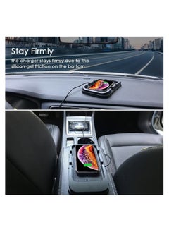 Generic Wireless Car Charging Pad, 10W Anti-Slip Car Charger GPS Phone Holder Fast Charge Mat for Car Vehicle, Silicon Rubber Wireless Charger Mount for iPhone & Android Phones Galaxy Note  - Image 2