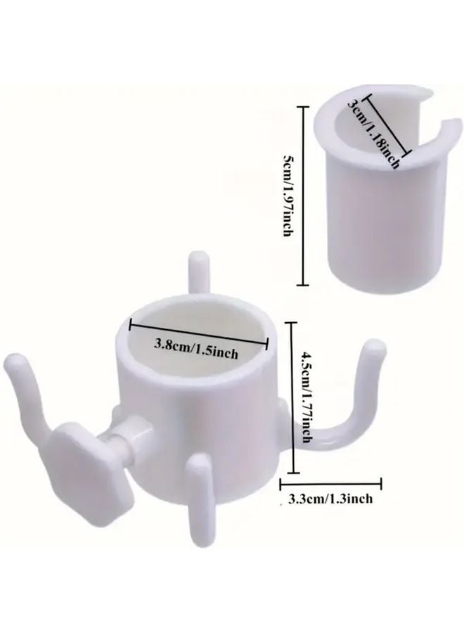 Blue White 2pcs Beach Umbrella Hook Adjustable 4 Claw Hanger for Towels Bags Hats Fits 0 75 to 1 26 Inch Poles - Image 4