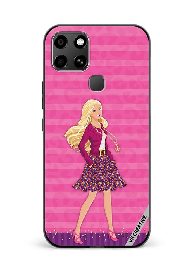 VR CREATIVE Protective Case Cover For Infinix Smart 6 Barbie Design Multicolour - Image 1