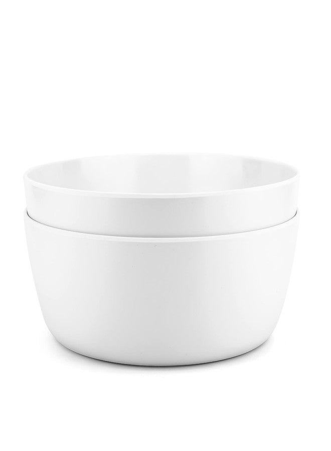 KOXIN-KARLU 11-inch Melamine Mixing and Serving Bowls, set of 2 White - Image 1