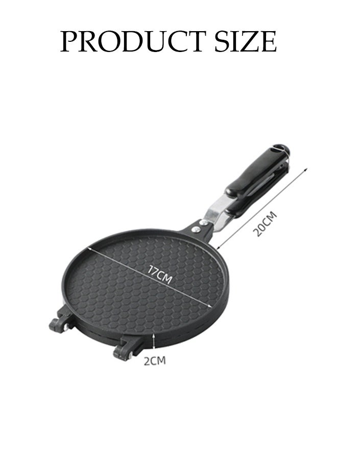 DUNISO Egg Roll Maker with Handle，Household Nonstick Waffle Cone Making Mold , Multifunctional Egg Roll Baking Tool,Double Sided Breakfast Machine for Kitchen - Image 2