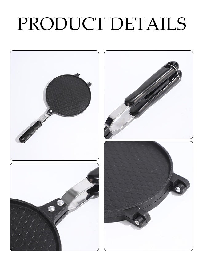 DUNISO Egg Roll Maker with Handle，Household Nonstick Waffle Cone Making Mold , Multifunctional Egg Roll Baking Tool,Double Sided Breakfast Machine for Kitchen - Image 5