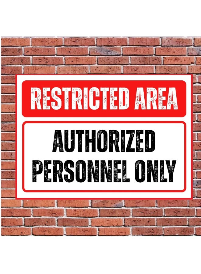 Restricted Area Authorized Personnel Only Sticker A4 Size with Matt Lamination - Image 3