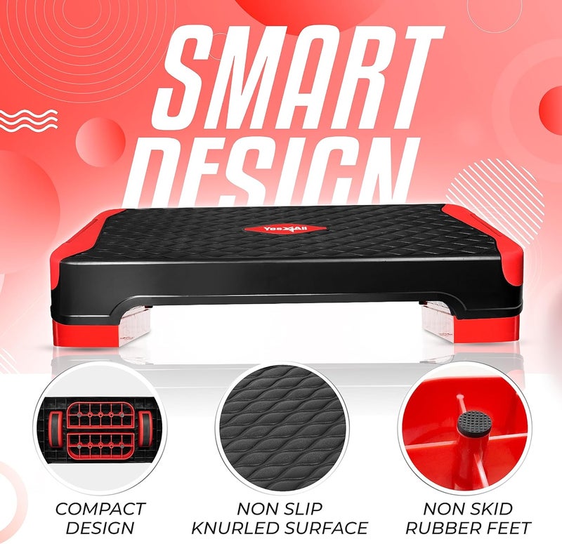 Yes4All منصة تمارين هوائية قابلة للتعديل 2 في 1 من Yes4All مع لوح توازن دوار لأرجل التمارين المنزلية - Image 3