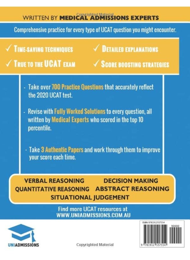 RAR Medical Services UCAT Practice Papers Volume Two: 3 Full Mock Papers, 700 Questions in the style of the UCAT, Detailed Worked Solutions for Every Question, 2020 Edition, UniAdmissions  - Image 2