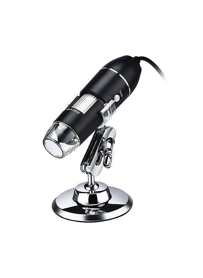 USB Digital Microscope 1000X Magnification Camera 8 LEDs with Stand Compatible with Android Windows/ XP Win 7 8 10 Vista Linux Mac Portable Handheld Inspection  Magnifier
