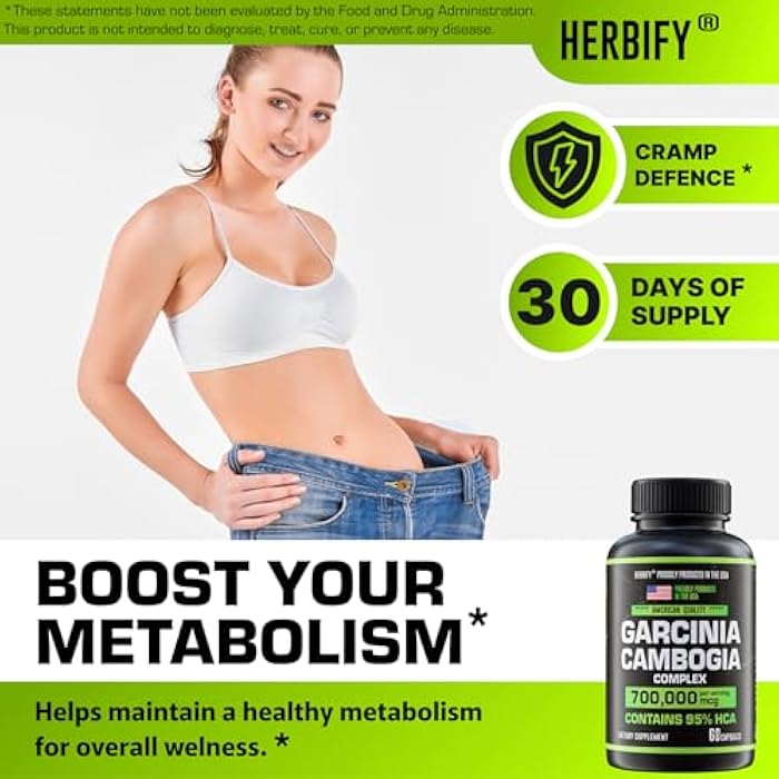 HERBIFY Garcinia Cambogia Wellness Support Supplement for Women & Men - Herbal Extract with Antioxidant Properties - Energy Booster for Daily Vitality and Digestive Support - 60 Count - Image 2