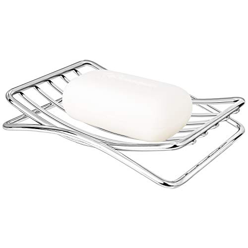 GUUKAR Soap Dish Stainless Steel Bar Soap Holder for Shower Bathroom, Self-draining Soap Dishes Sponge Holder for Kitchen Sink, Easy Cleaning Quick Dry(Soap Saver Not Included) - Image 1