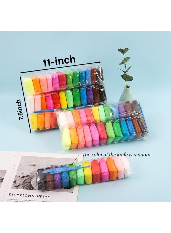AKSONZ Air Dry Clay 36 Colors Kit with Tools, Ultra Light & Soft Non Toxic Modeling Clay for Kids DIY Craft Toys Gift for Boys & Girls Ages 3-12 (Birthday, Holiday) - Image 3