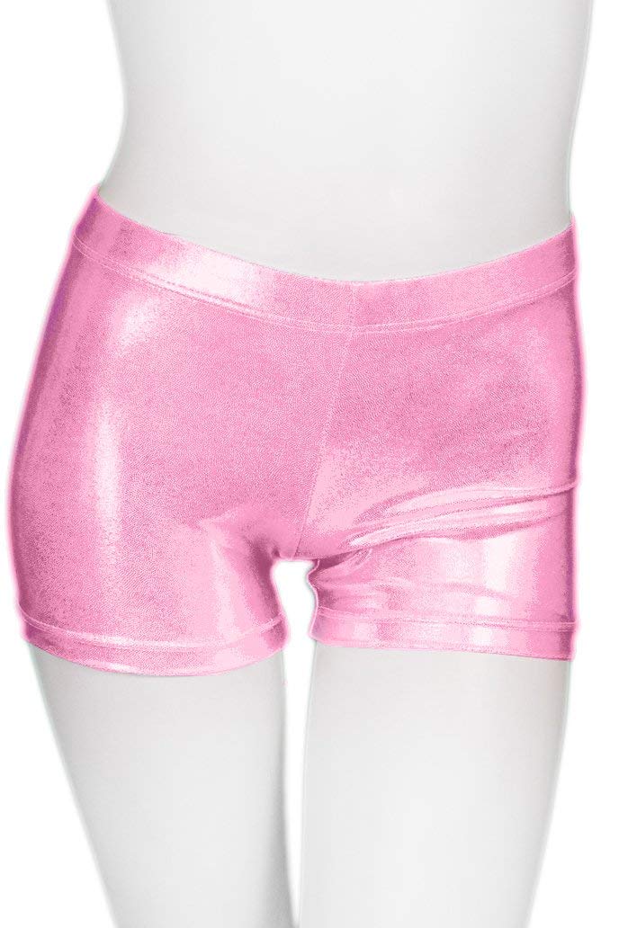 ZIZI Little Big Girls Sparkle Dance Tumbling Basketball Gymnastics Pink Short,120CM(6X-7Years) - Image 2