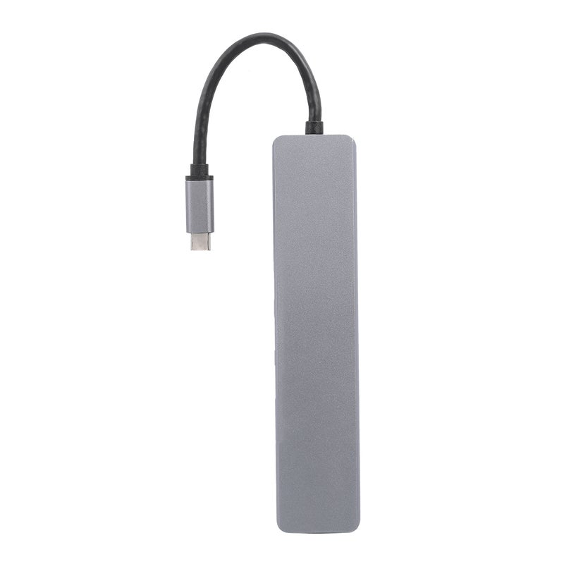 محول محطة استقلال كمبيوتر محمول متعدد الوظائف 8في1 USB-C من نوع Type-C إلى PD+USB*2+HDTV+Type-C+SD+TF+RJ45 محول 87W رمادي - Image 5