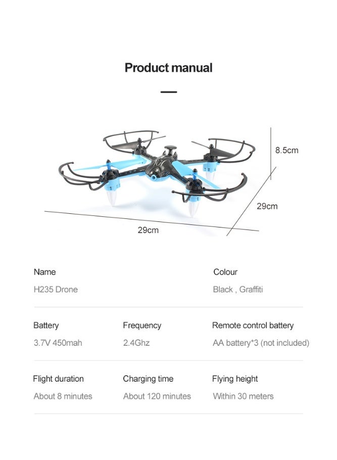 طائرة بدون طيار H235 تعمل بالتحكم عن بعد للمبتدئين والأطفال - Image 3