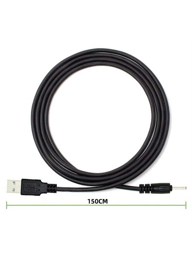 NFHK 2pcs/lot 150cm 24AWG USB 2.0 Male Type-A to 5V DC 2.0x0.7mm DC Power Round Plug Cable - Image 4