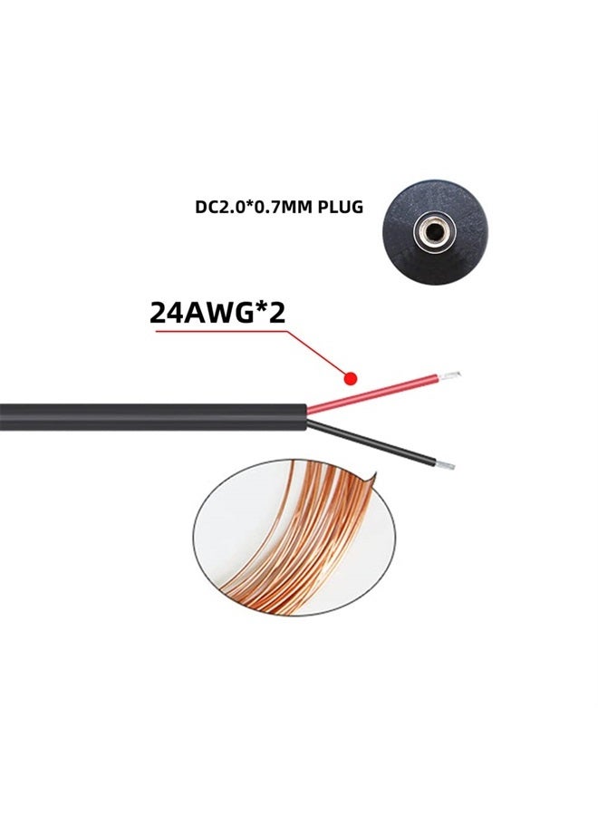 NFHK 2pcs/lot 150cm 24AWG USB 2.0 Male Type-A to 5V DC 2.0x0.7mm DC Power Round Plug Cable - Image 3