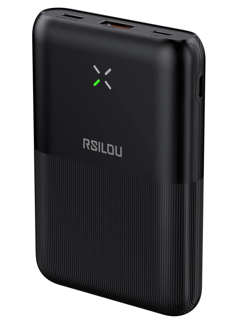 ارسيلو بنك طاقة صغير فائق النحافة R1005-001 بسعة 10000 مللي أمبير في الساعة مع شحن سريع بشاشة رقمية، خرج 22.5 وات لكل منفذ، طاقة قصوى إجمالية 38.5 وات، منفذان USB-C وUSB-A للشحن السريع، منفذ شحن Micro وLightning - Image 1