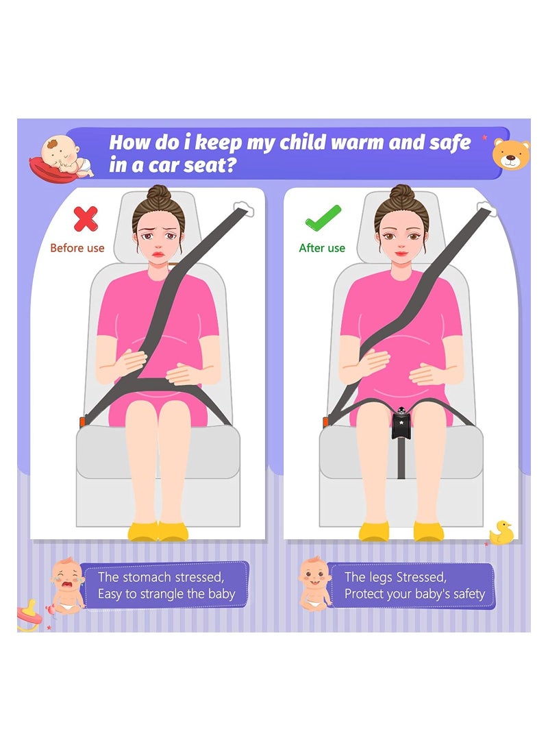 Pregnancy Car Seat Belt Adjuster Maternity Car Belt Adjuster Strong Metal Car Pregnant Belt for Expectant Mothers Comfort Safety to Protect Unborn Baby - Image 2