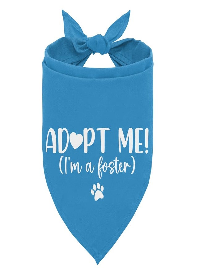 ZPPRJF Adopt Me I'm a Foster Dog Bandana, Adopted Puppy Bandana Baby Dog Announcement Tie on Scarf, Blue Dogs Bandanas, Pet Scarf Accessories for Small Medium Dogs Cats Photo Prop - Image 1