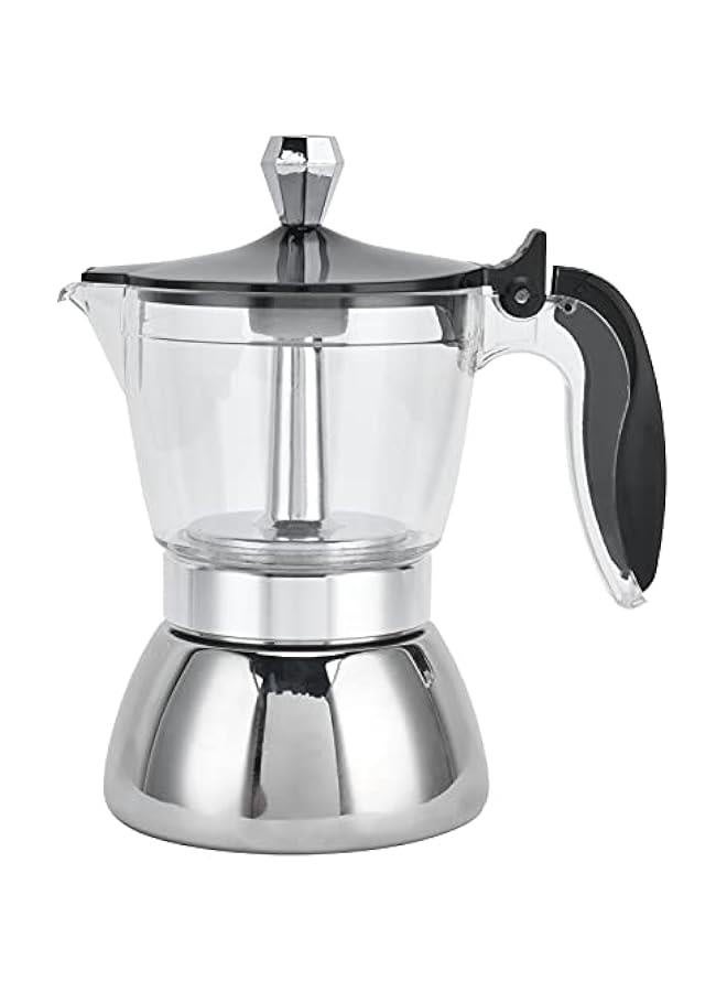 Stovetop coffee Maker coffee Pot, Percolator Coffee Pot (4 Cup) for Gas or Electric Ceramic Stovetop Camping Manual Cuban Coffee Percolator, Camping Coffee Pot for Cappuccino or Latte  - Image 1