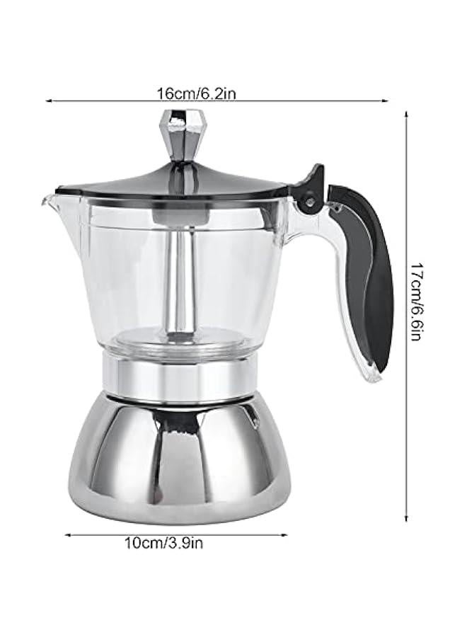 Stovetop coffee Maker coffee Pot, Percolator Coffee Pot (4 Cup) for Gas or Electric Ceramic Stovetop Camping Manual Cuban Coffee Percolator, Camping Coffee Pot for Cappuccino or Latte  - Image 3