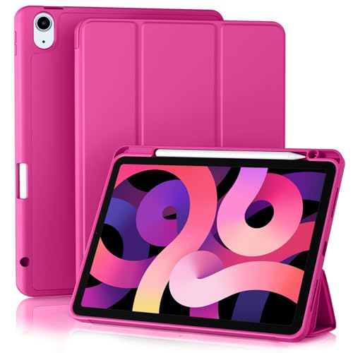 Akkerds Compatible with iPad Air 11 Inch Case 7th/6th Generation (M3/M2) 2025/2024, for iPad Air 5th/4th Generation Case 10.9 Inch 2022/2020 with Pencil Holder[Auto Sleep/Wake], Rose - Image 1