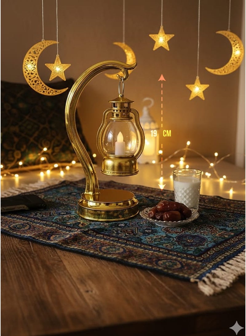 سي او أرماء مصباح LED ، تصميم فانوس معلق بقاعدة ذهبيه ارتفاع 19 سم - Image 1