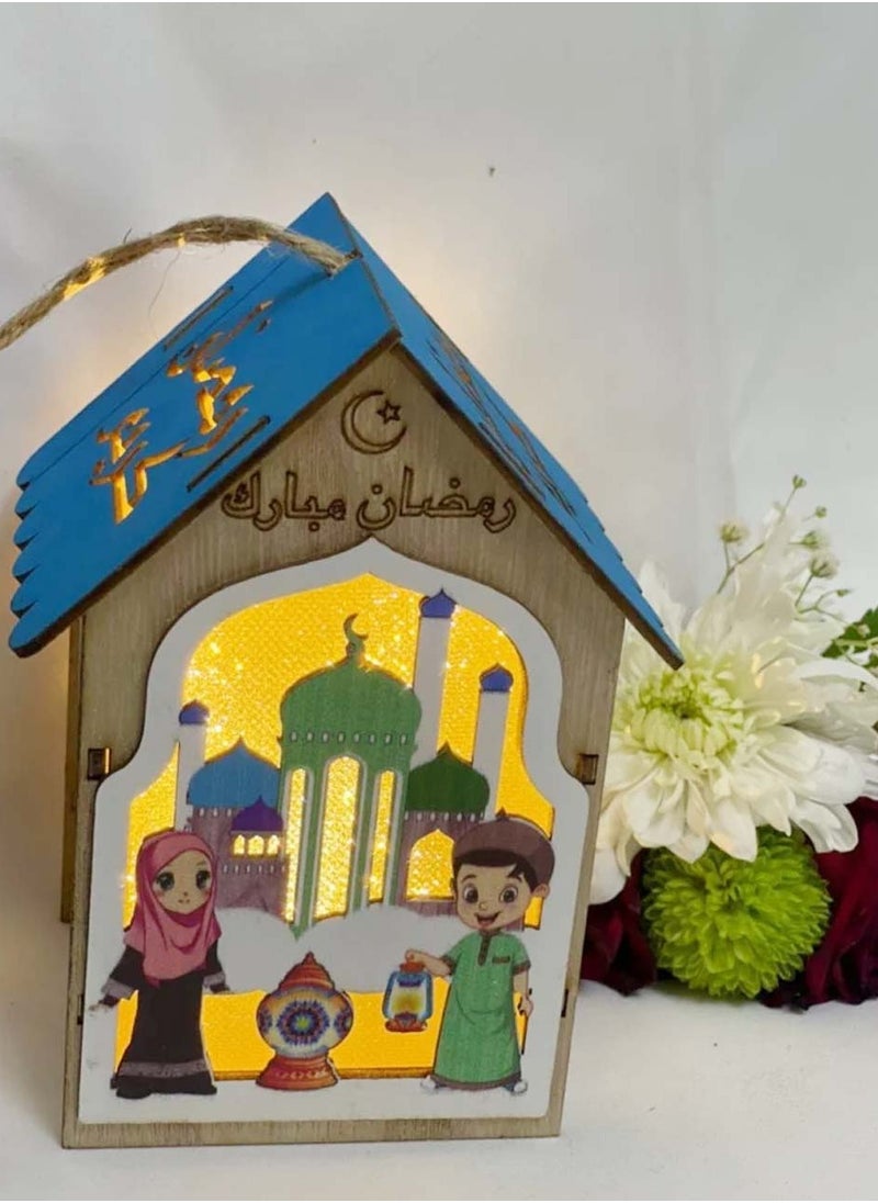 سي او أرماء - زينة رمضان  شكل فانوس خشبي مضيئ - Image 1