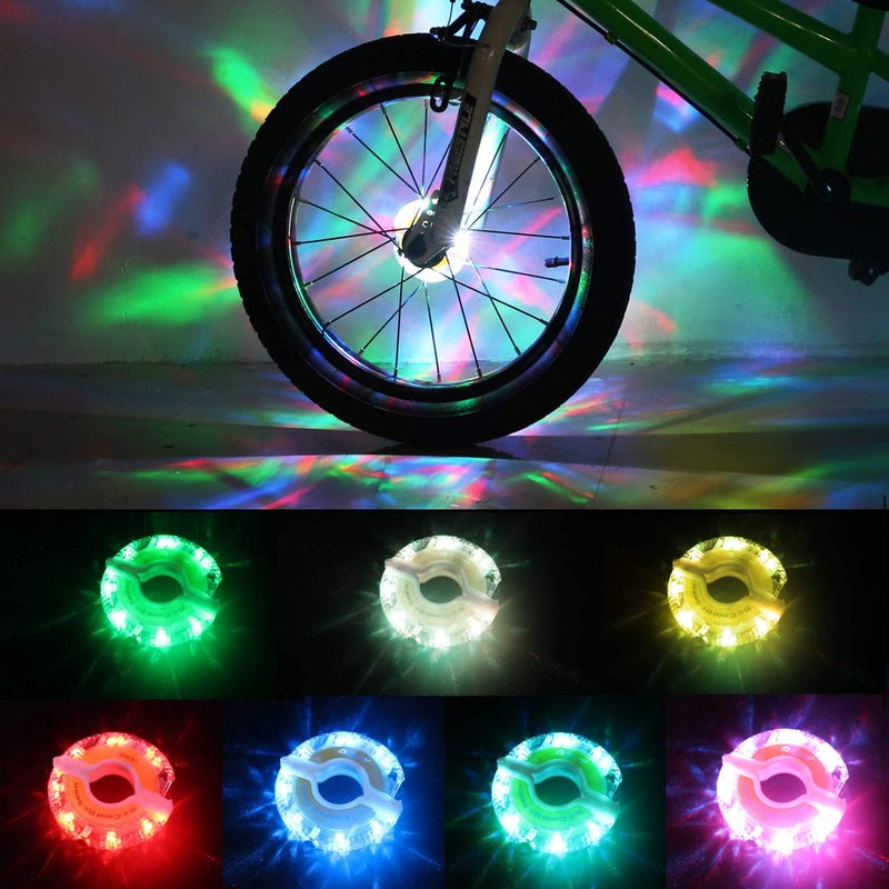 DAWAY Rechargeable Bike Wheel Light - A16 Cool Led Bicycle Tire Light for Kids Adults, 1 Pack, Safety Bike Hub Accessories for Boys Girls Men Women, Waterproof Bright Spoke Light, Fun Cycling Gifts - Image 1