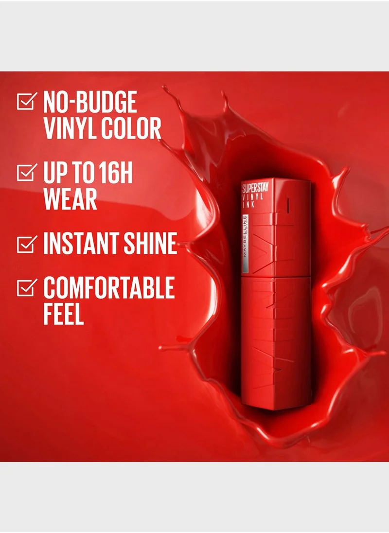 MAYBELLINE NEW YORK Super Stay Vinyl Ink Longwear Transfer Proof Gloss Lipstick - 40 WITTY