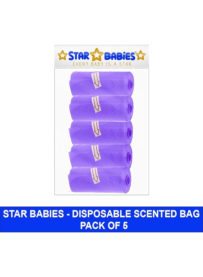 STAR BABiES Scented Bag Pack Of 5 Lavender (75 Bags) - Image 2