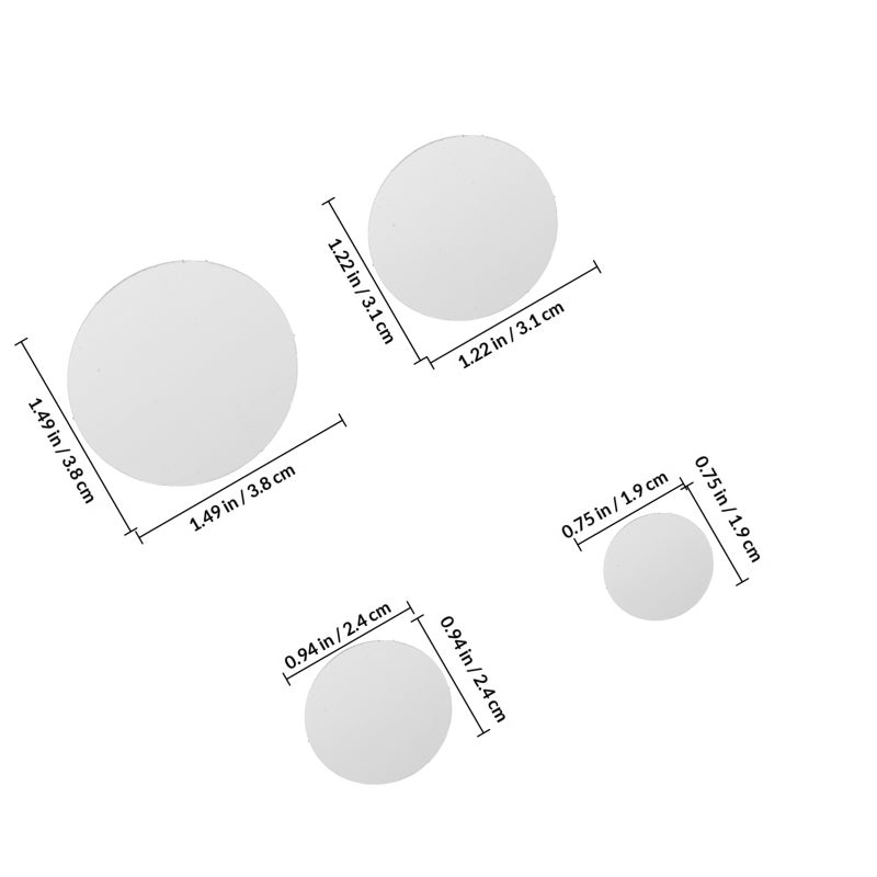 250pcs Mini Round Mirror Tiles For Diy Crafts Home Decoration Mirror Tiles For Crafts Tiles For Diy Crafts - Image 2