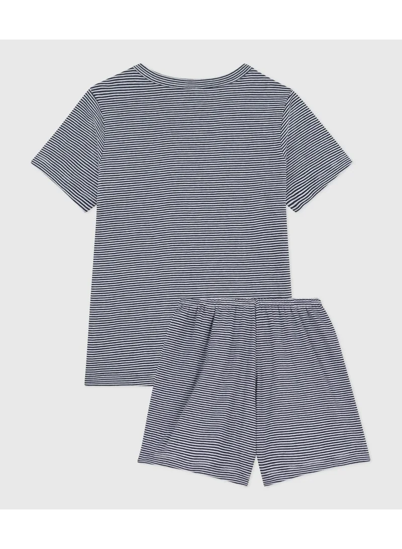 Petit Bateau Children's short stripy cotton pyjamas