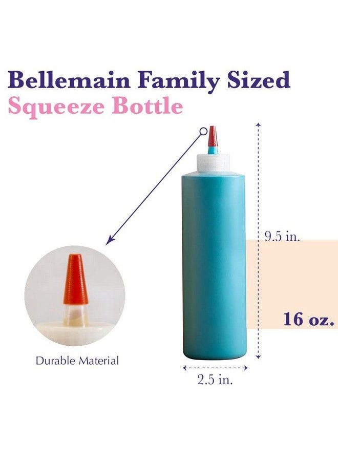 Bellemain - 6Pack Premium Plastic Condiment Squeeze Squirt Bottles For Sauces Paintoil Condimentssalad Dressings Arts And Crafts Food Gradeincludes Funnel Erasable Marker And Reusable Labels (16 Oz) - Image 1
