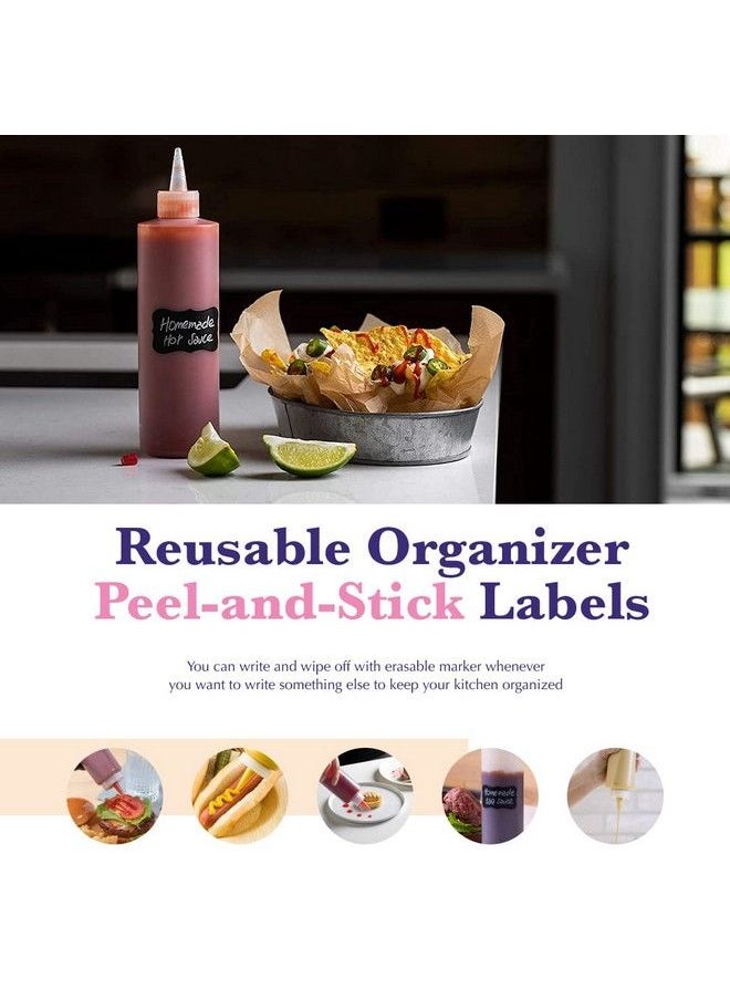 Bellemain - 6Pack Premium Plastic Condiment Squeeze Squirt Bottles For Sauces Paintoil Condimentssalad Dressings Arts And Crafts Food Gradeincludes Funnel Erasable Marker And Reusable Labels (16 Oz) - Image 1